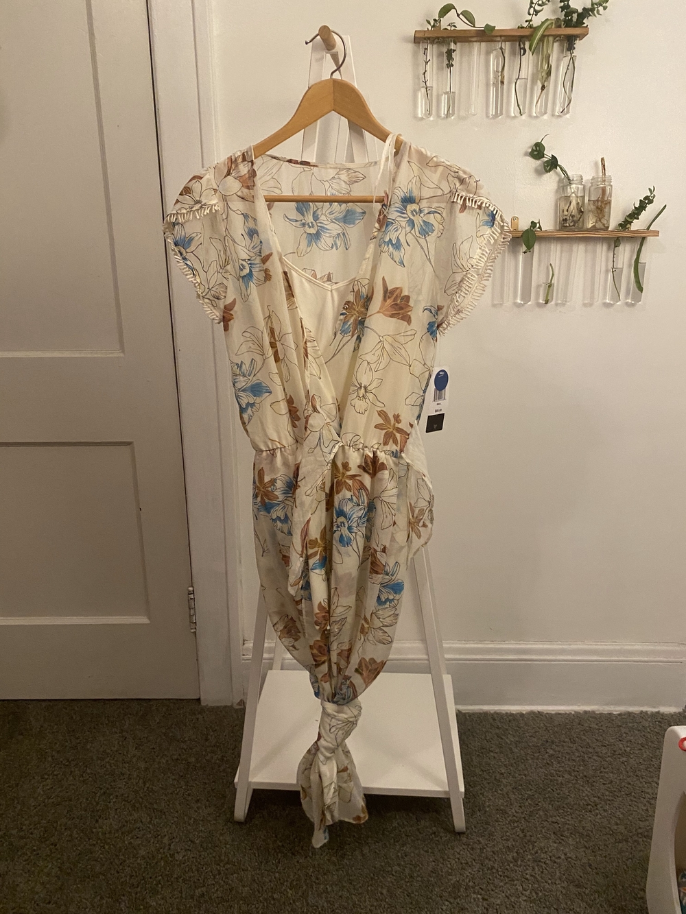 City Triangles Floral Draped Home Accent Maxi Dress